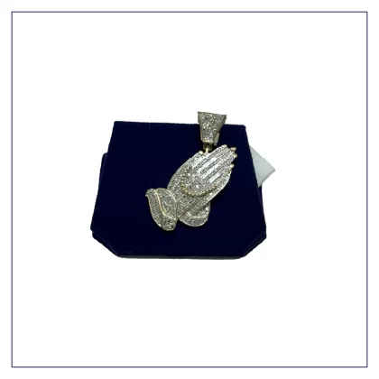 The Devout Rosary Praying Hands Diamond Pendant (1.62 CTW)