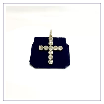 The Divine Cluster Diamond Cross Pendant (~3.00 CTW)