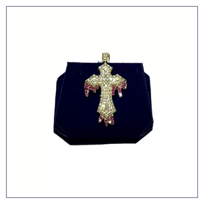 The Rose Drip Custom Cross (2.5CTW)