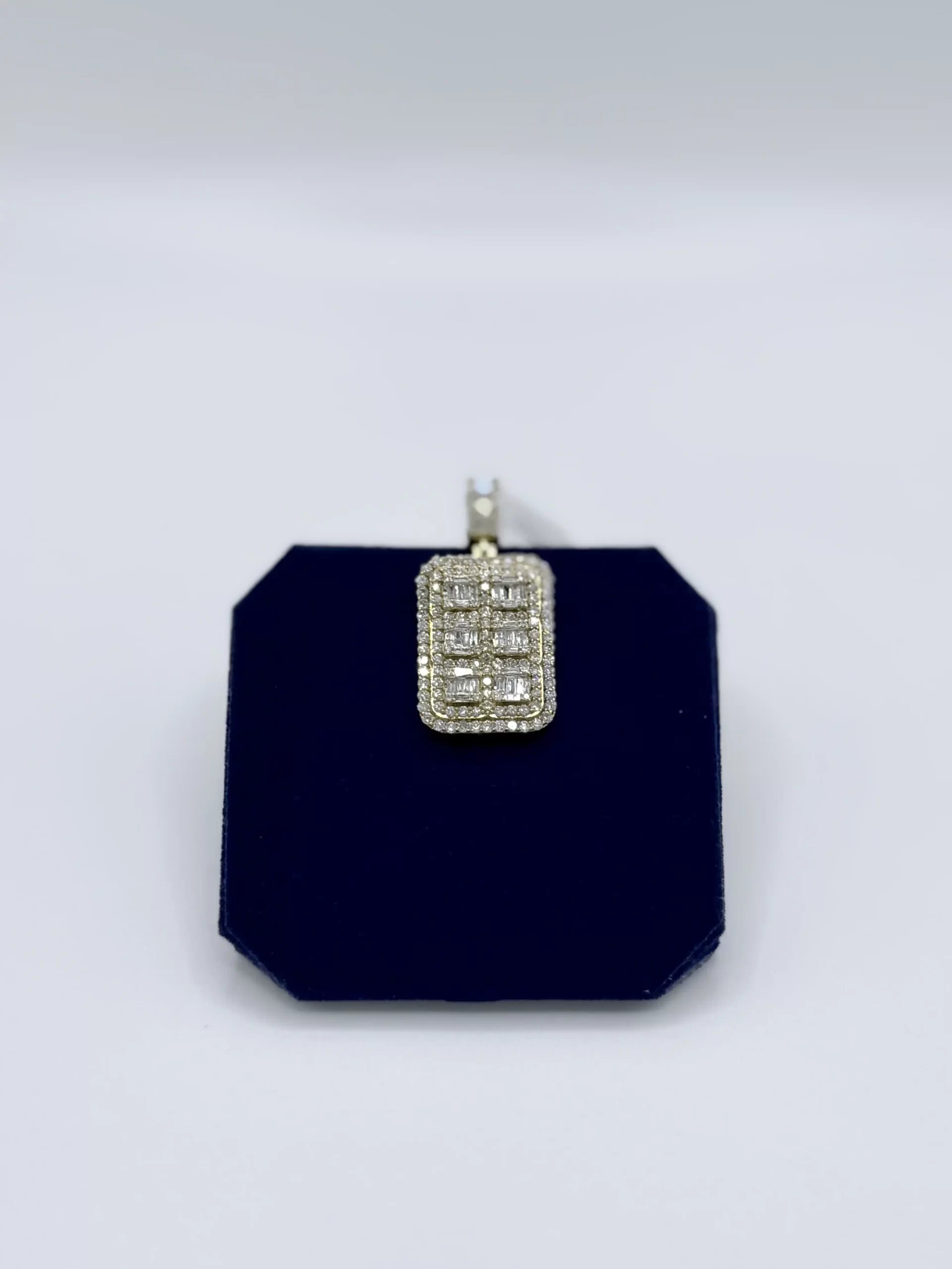 The Executive Grid Baguette Dog Tag (2.75 CTW) - Image 3