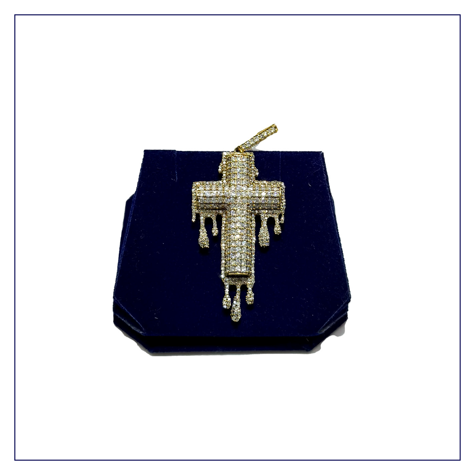The Glacier Drip Custom Cross (2.50 CTW)