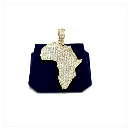 The Continental Solid Gold Africa Pendant (7.00 CTW)