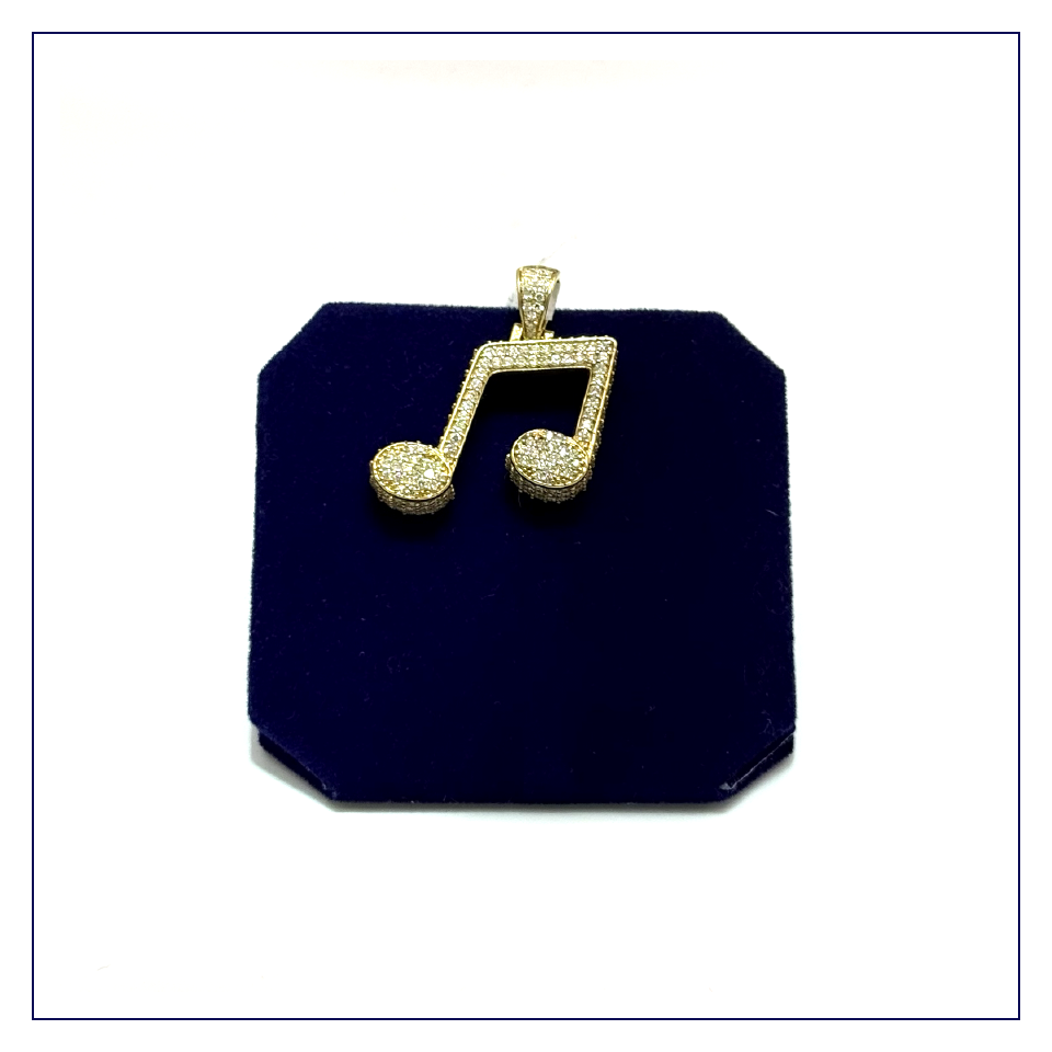 The "Golden Rhythm" Music Note (3.00 CTW)