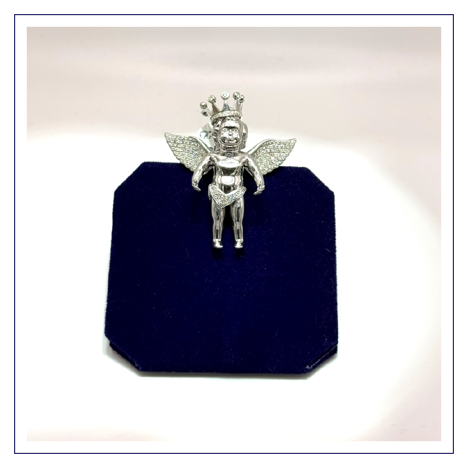 The "Crowned Cherub" Statement Pendant (2.00 CTW)