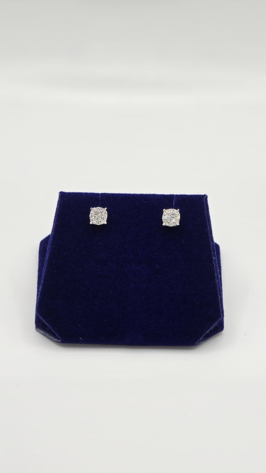 0.25 CTW Natural Diamond Round Halo Studs (14K White Gold)