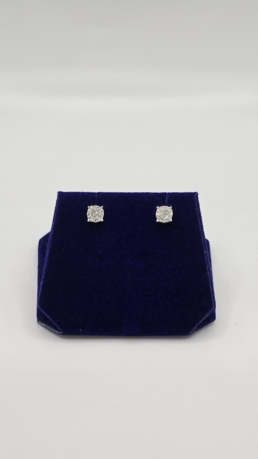 0.25 CTW Natural Diamond Round Halo Studs (14K White Gold) - Image 2