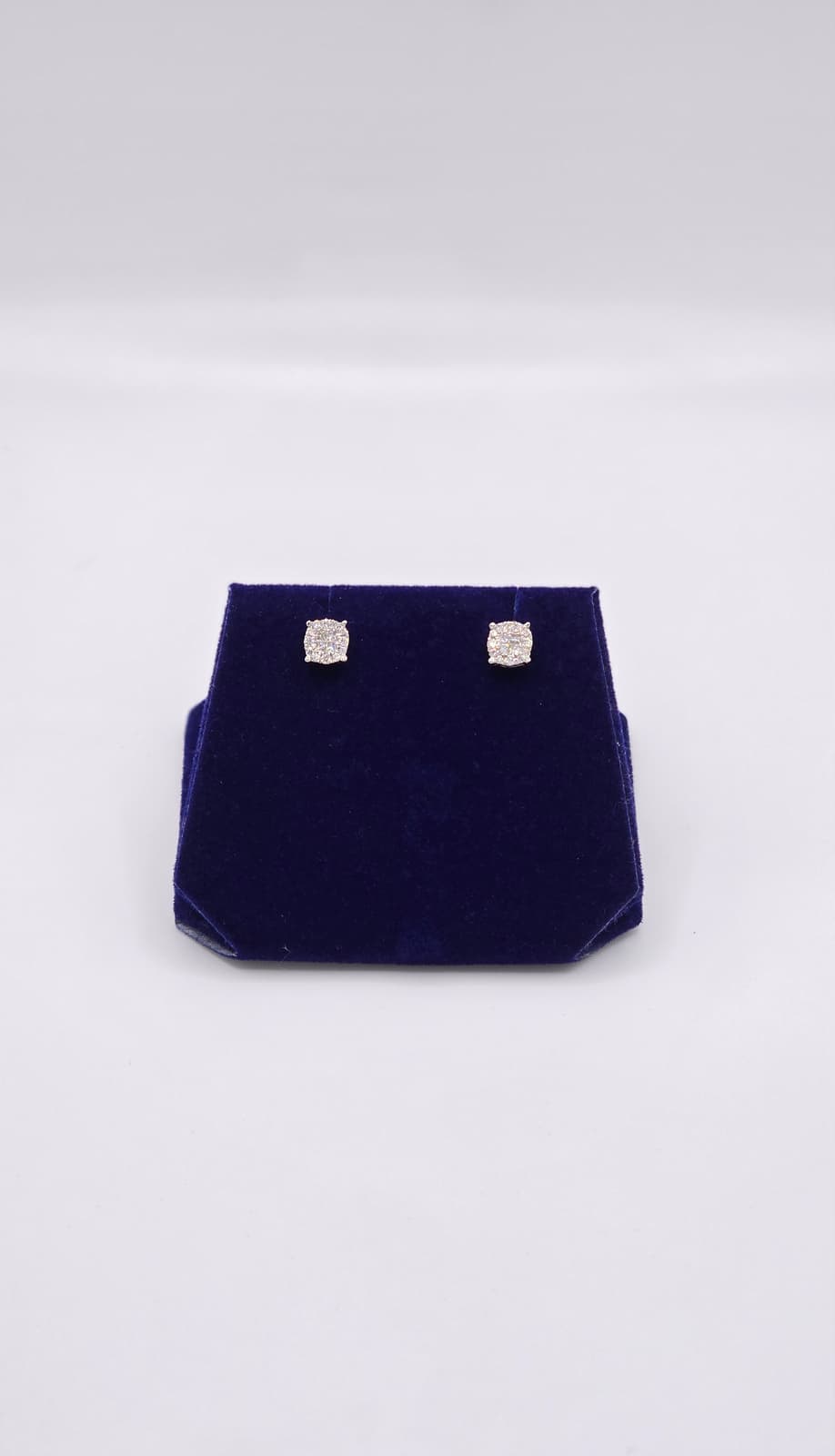0.25 CTW Natural Diamond Round Halo Studs (14K White Gold) - Image 3
