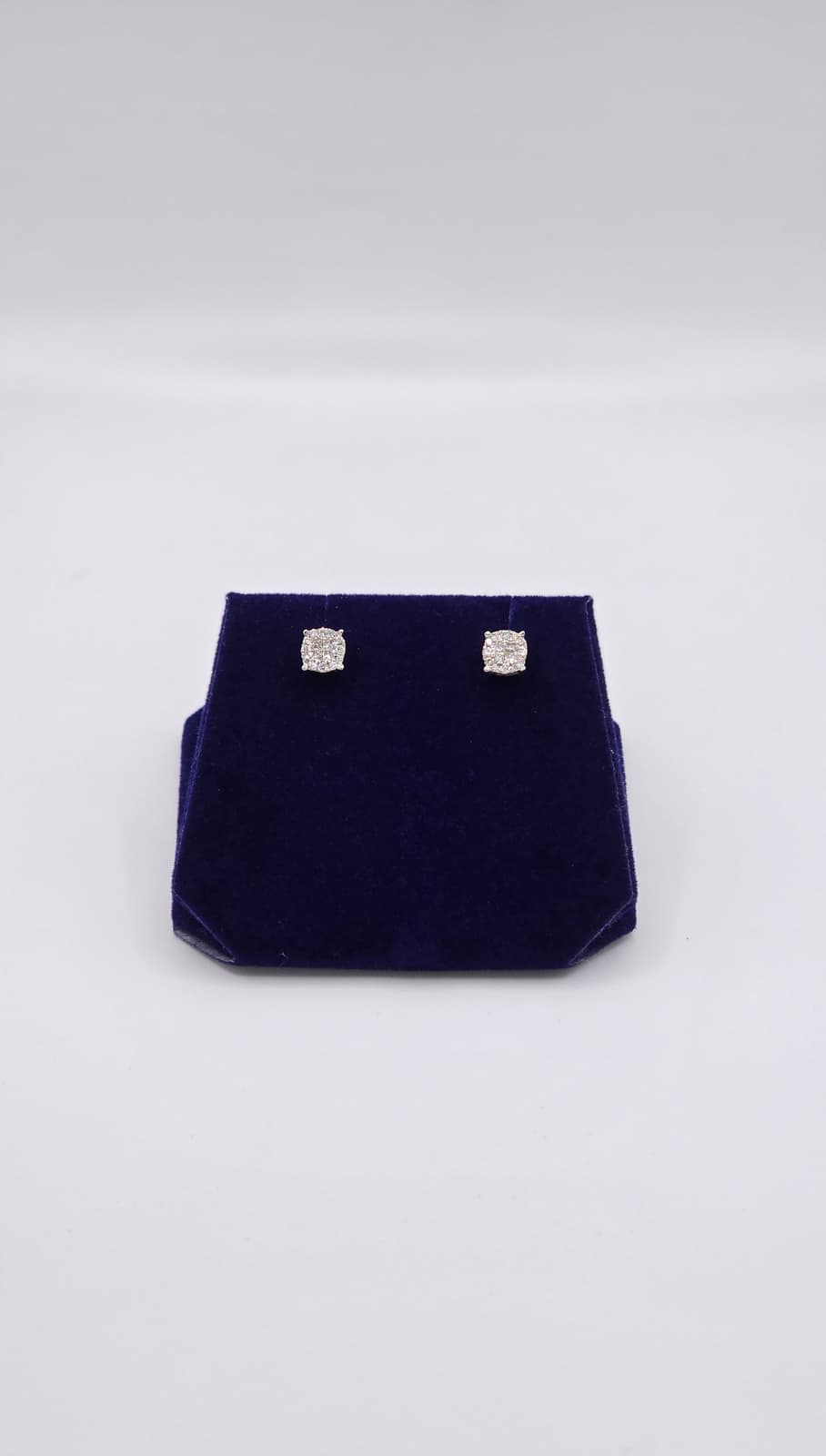 0.25 CTW Natural Diamond Round Halo Studs (14K White Gold) - Image 4