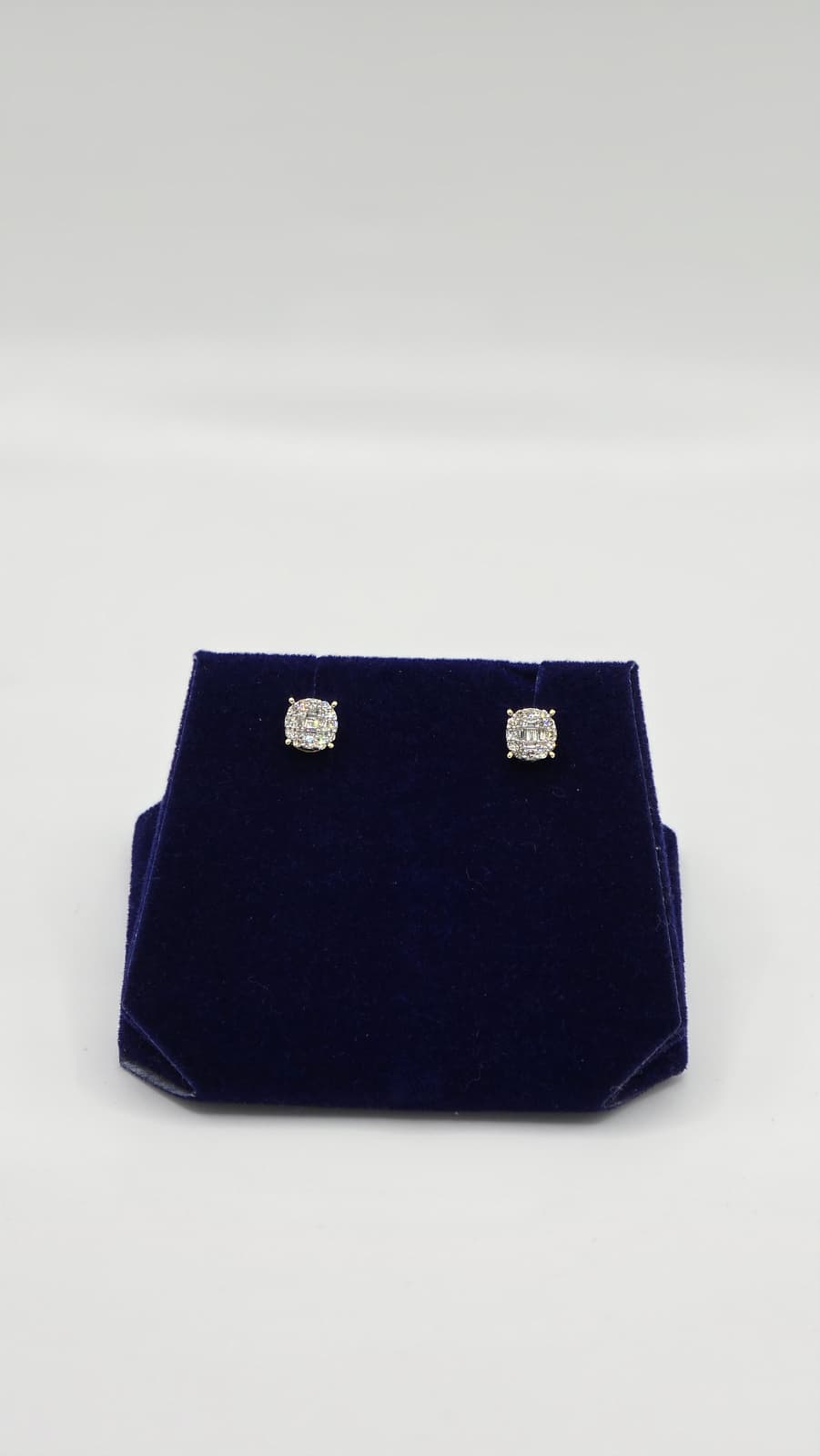 0.25 CTW Natural Diamond Cushion Halo Studs (10K Yellow Gold) - Image 2