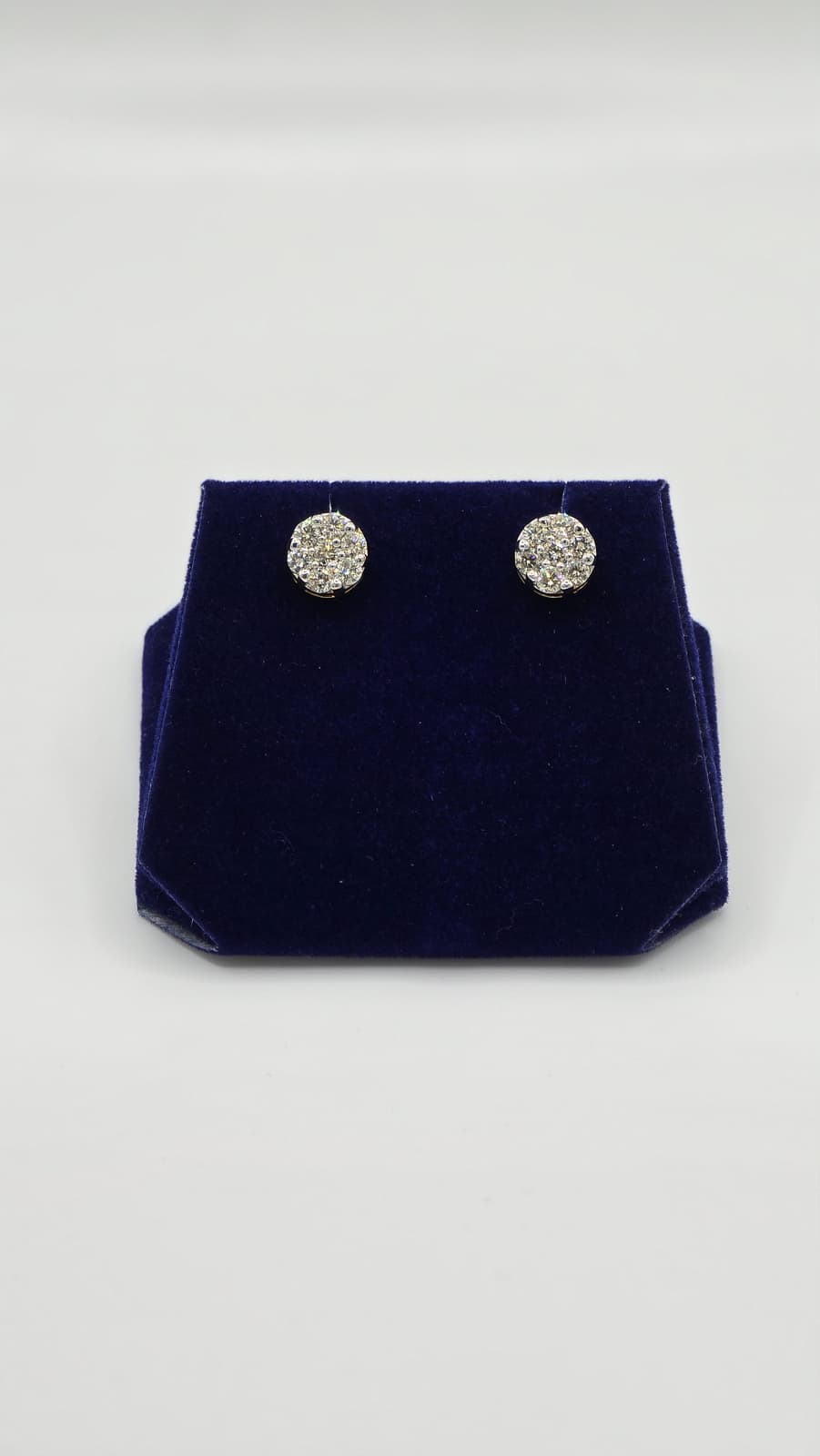 1.25 CTW Natural Diamond Square Princess-Cut Studs (10K White Gold)
