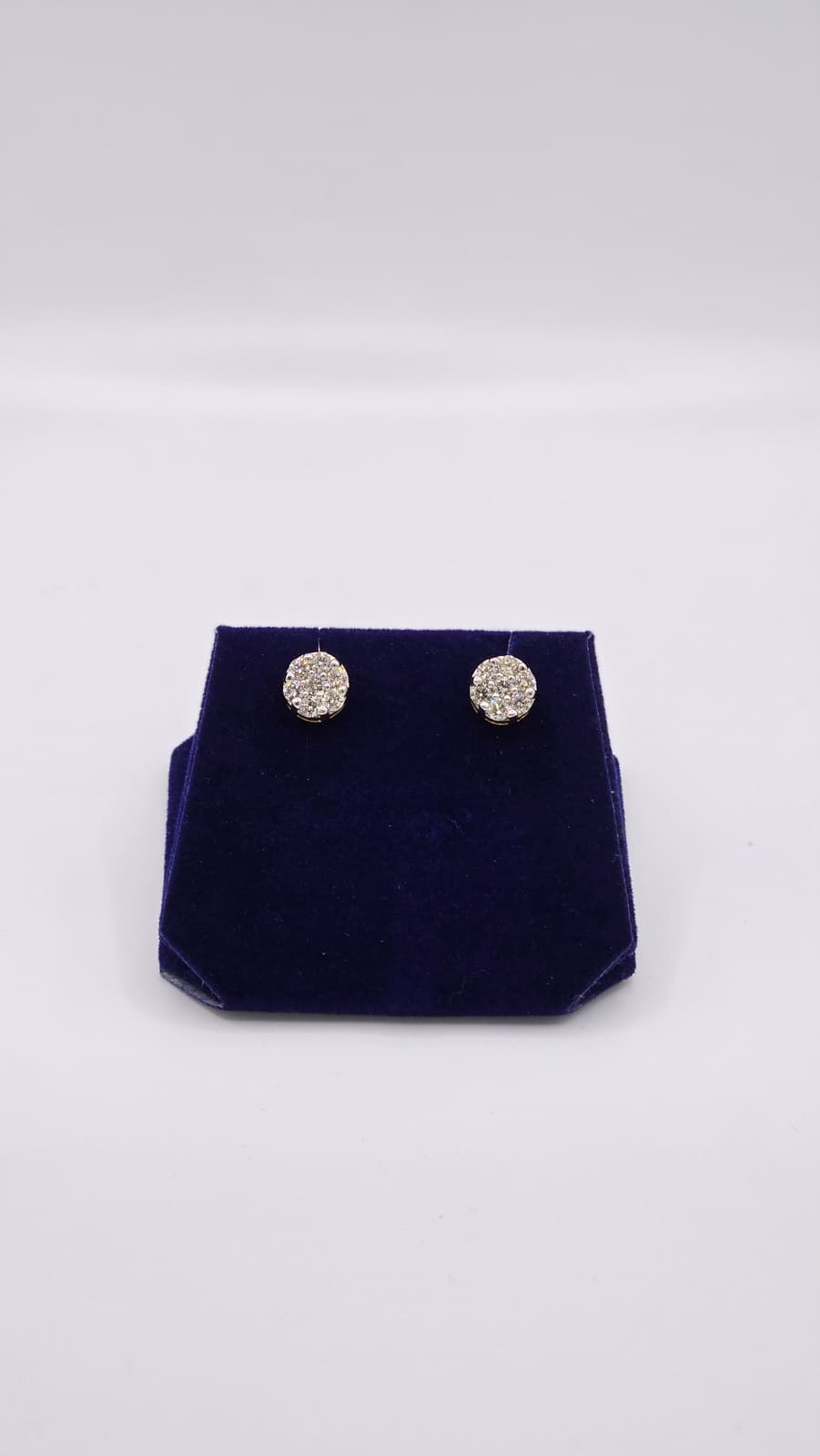 1.25 CTW Natural Diamond Square Princess-Cut Studs (10K White Gold) - Image 4
