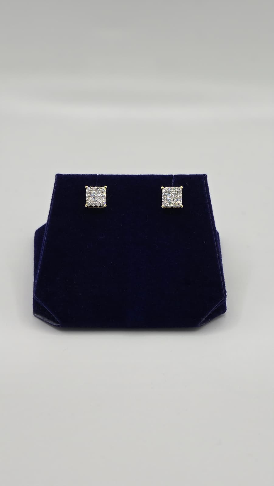 0.56 CTW Lab-Grown Diamond Square Princess-Cut Studs (10K Yellow Gold)