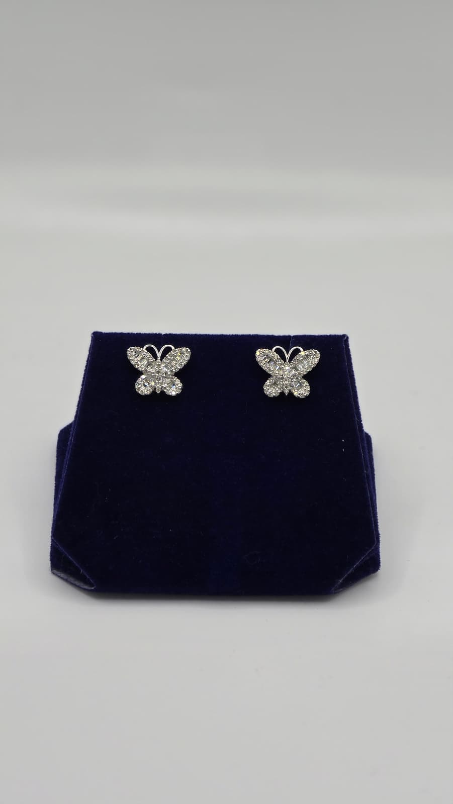 1 CTW Natural Diamond Butterfly Studs (10K White Gold)