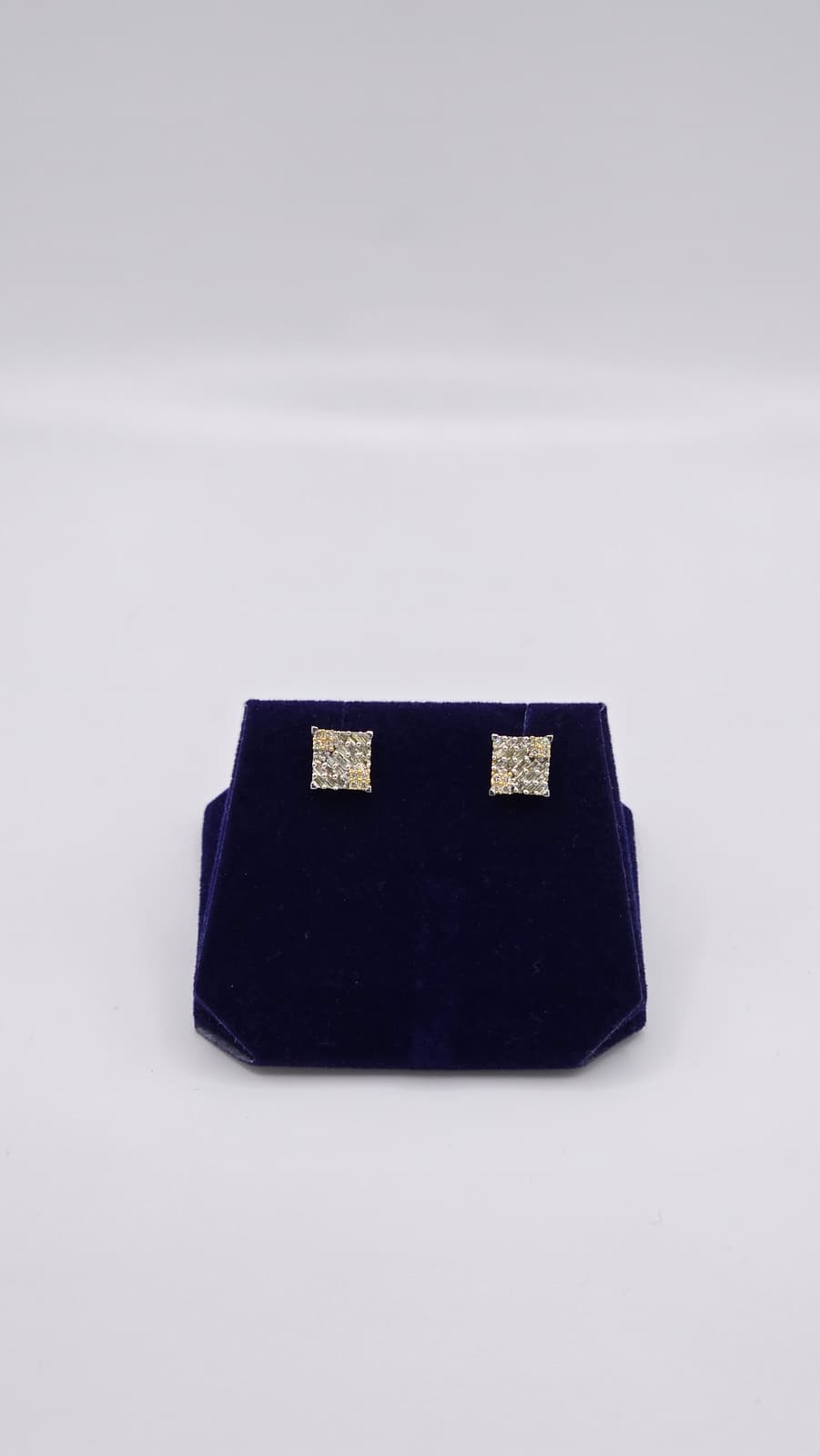 0.5 CTW Natural Diamond Square Baguette Studs (10K Two-Tone Gold) - Image 4