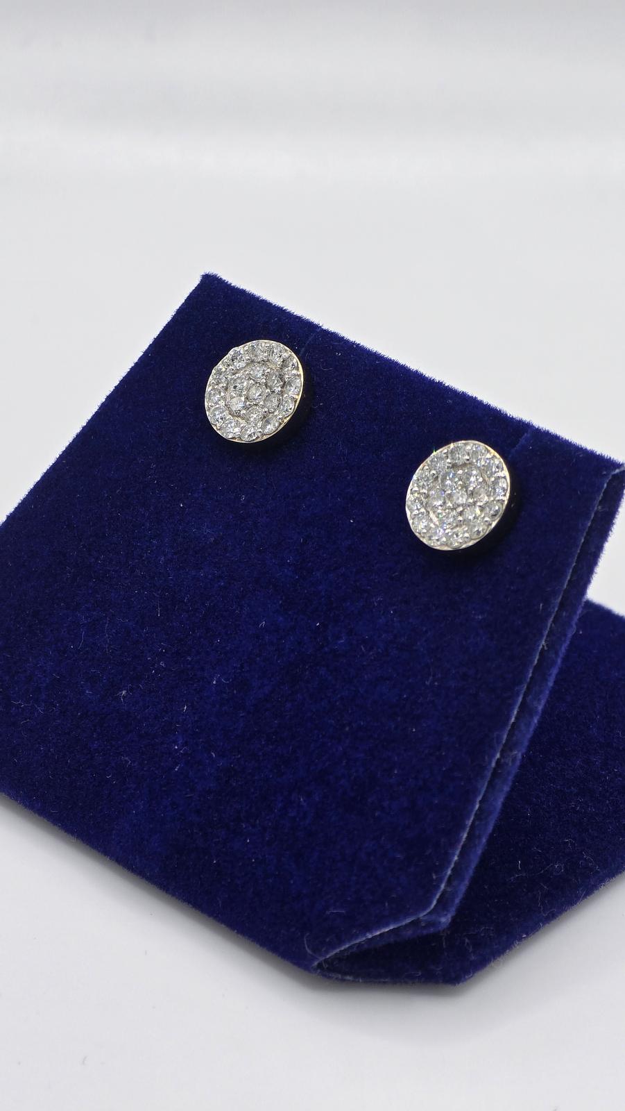 0.75 CTW Natural Diamond Round Pave Studs (10K White Gold) - Image 4