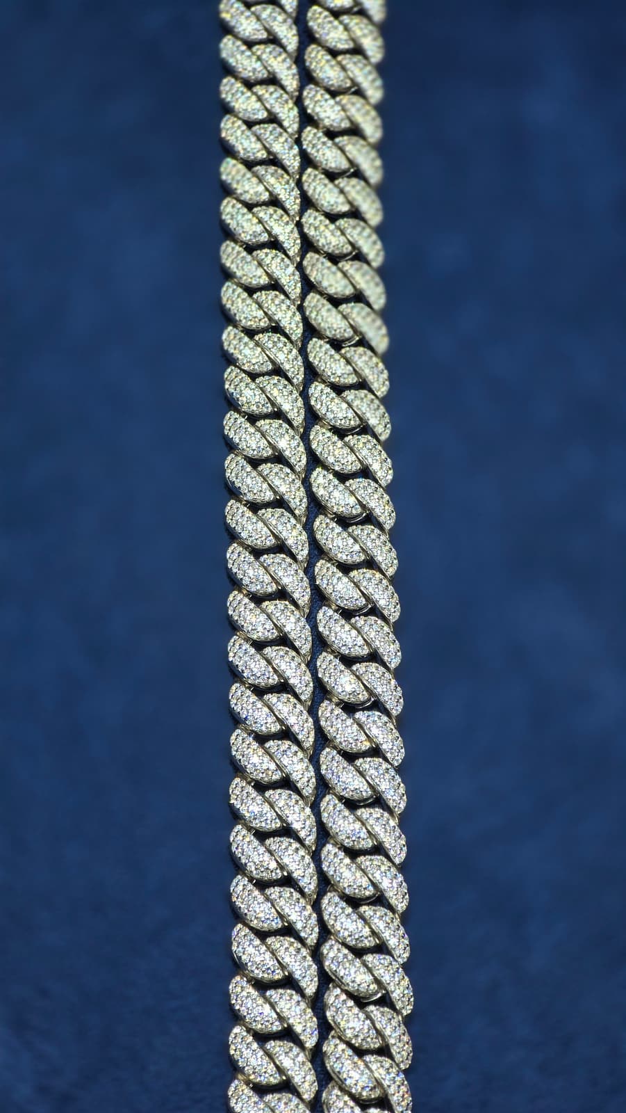 22-Inch White Iced Cuban Chain (12mm) - Image 2
