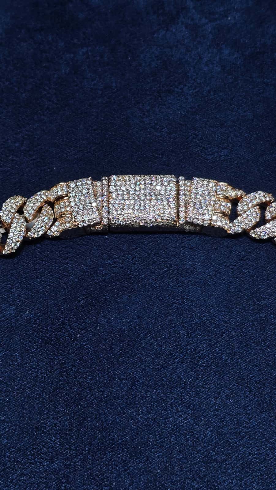 22-Inch Gold Iced Cuban Chain (12mm) - Image 2
