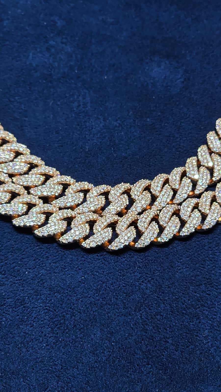 22-Inch Gold Iced Cuban Chain (12mm) - Image 3