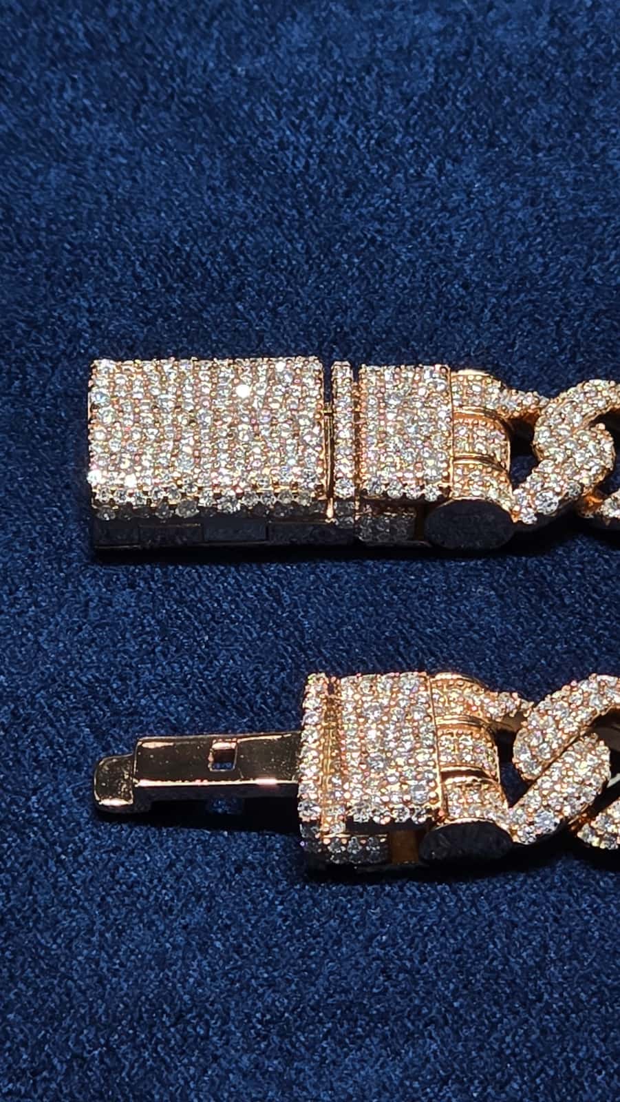 22-Inch Gold Iced Cuban Chain (12mm) - Image 4