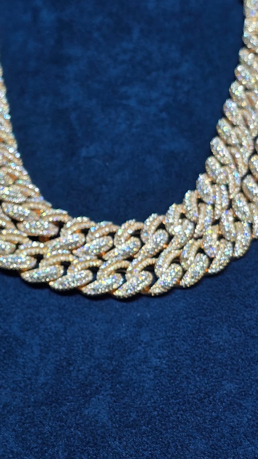 22-Inch Gold Heavy-Iced Cuban Chain (12mm)