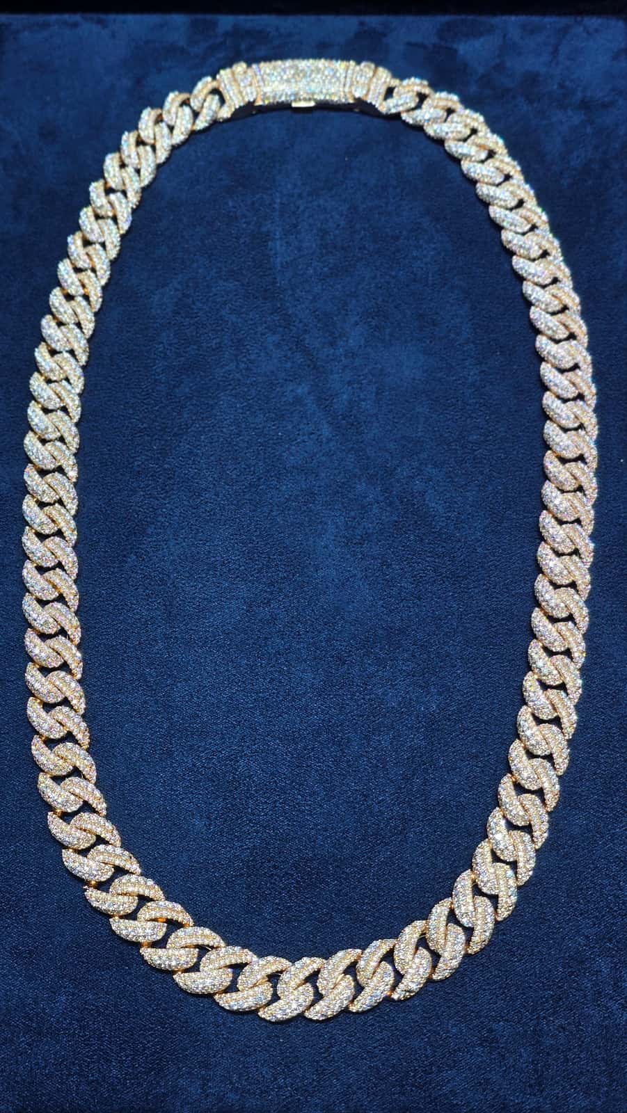 22-Inch Gold Heavy-Iced Cuban Chain (12mm) - Image 2