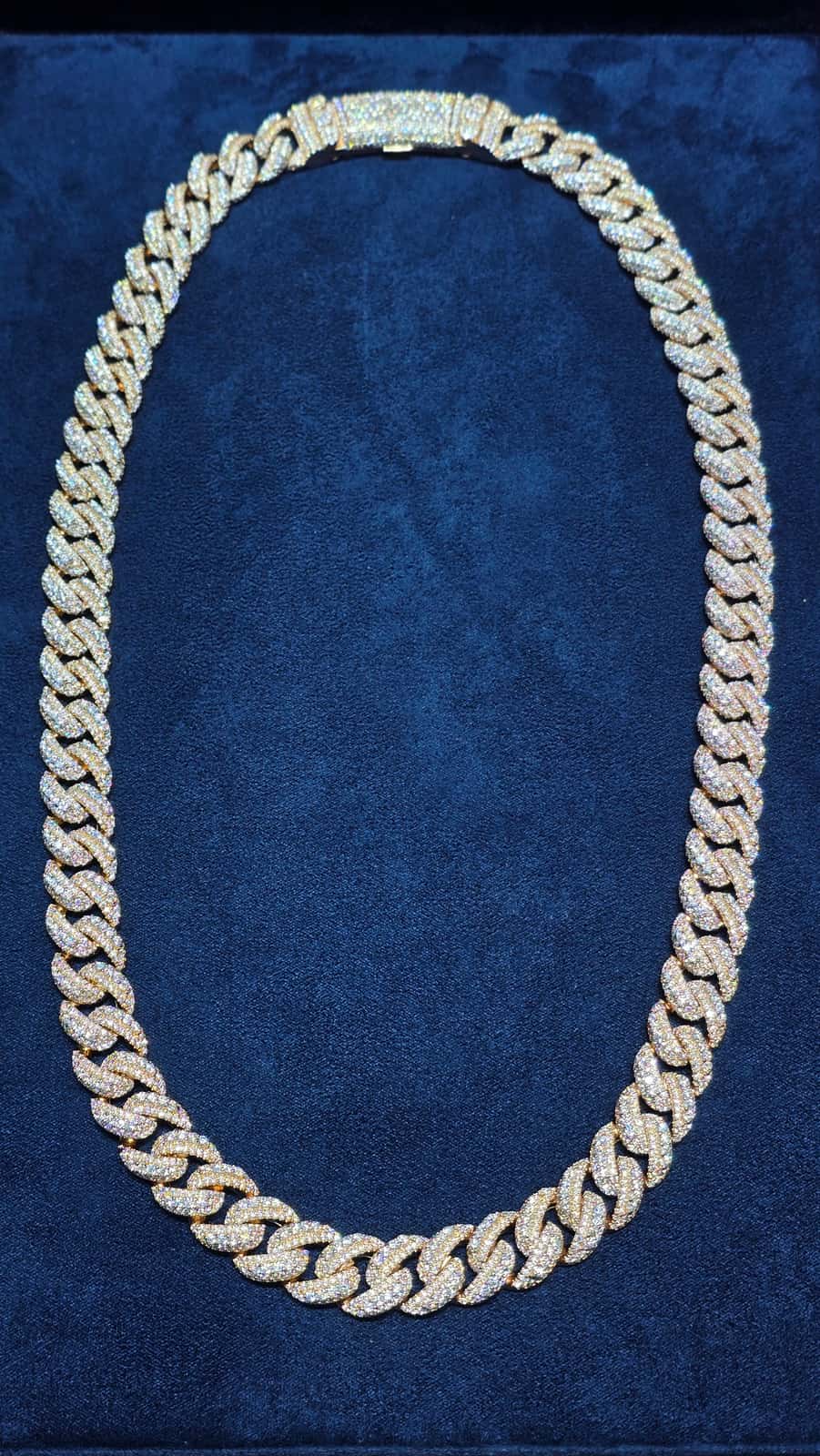 22-Inch Gold Heavy-Iced Cuban Chain (12mm) - Image 4
