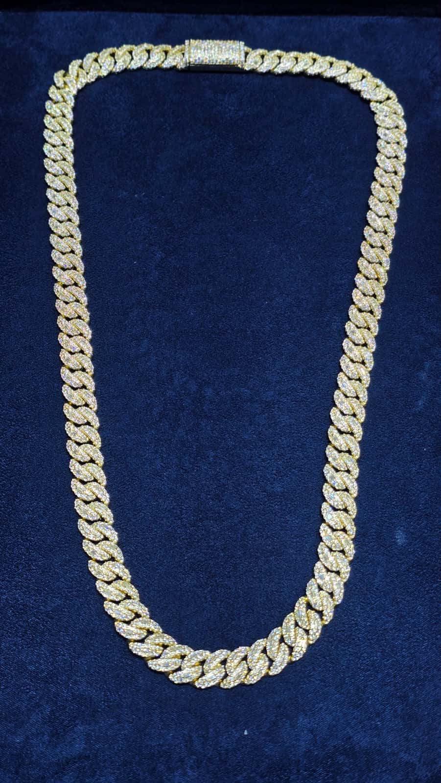 22-Inch Gold Iced Cuban Chain (10mm)