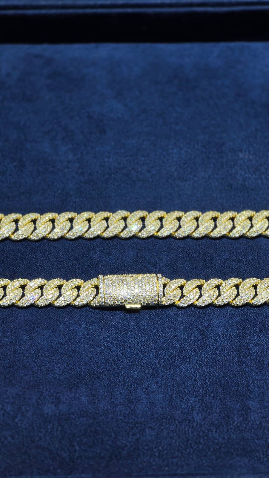 22-Inch Gold Iced Cuban Chain (10mm) - Image 2